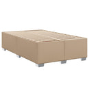 vidaXL cappuccino színű műbőr rugós ágy matraccal 120 x 200 cm