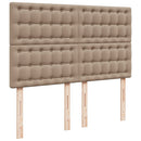 vidaXL cappuccino színű műbőr rugós ágy matraccal 140 x 190 cm