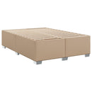 vidaXL cappuccino színű műbőr rugós ágy matraccal 140 x 190 cm