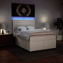 vidaXL fehér műbőr rugós ágy matraccal 160 x 200 cm