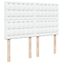 vidaXL fehér műbőr rugós ágy matraccal 160 x 200 cm