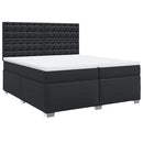 vidaXL fehér műbőr rugós ágy matraccal 200 x 200 cm