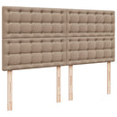 vidaXL cappuccino színű műbőr rugós ágy matraccal 200 x 200 cm