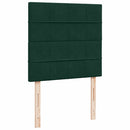 vidaXL sötétzöld bársony rugós ágy matraccal 80 x 200 cm