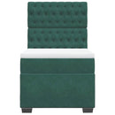 vidaXL sötétzöld bársony rugós ágy matraccal 80 x 200 cm