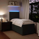 vidaXL fekete bársony rugós ágy matraccal 90x190 cm