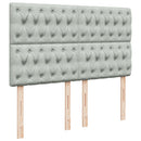 vidaXL világosszürke bársony rugós ágy matraccal 140x190 cm
