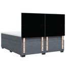 vidaXL sötétszürke bársony rugós ágy matraccal 180x200 cm