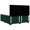 vidaXL sötétzöld bársony rugós ágy matraccal 200x200 cm