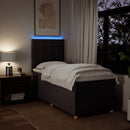 vidaXL sötétbarna szövet rugós ágy matraccal 80 x 200 cm