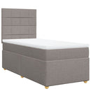 vidaXL tópszínű szövet rugós ágy matraccal 80 x 200 cm