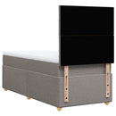 vidaXL tópszínű szövet rugós ágy matraccal 80 x 200 cm