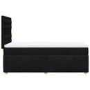 vidaXL fekete szövet rugós ágy matraccal 80 x 200 cm