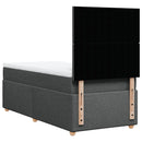 vidaXL sötétszürke szövet rugós ágy matraccal 90 x 200 cm