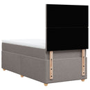vidaXL tópszínű szövet rugós ágy matraccal 90 x 200 cm