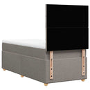 vidaXL tópszínű szövet rugós ágy matraccal 90 x 200 cm
