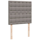 vidaXL tópszínű szövet rugós ágy matraccal 90 x 200 cm
