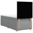 vidaXL világosszürke szövet rugós ágy matraccal 100 x 200 cm