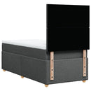 vidaXL sötétszürke szövet rugós ágy matraccal 100 x 200 cm