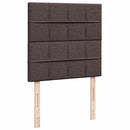 vidaXL sötétbarna szövet rugós ágy matraccal 100 x 200 cm