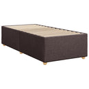 vidaXL sötétbarna szövet rugós ágy matraccal 100 x 200 cm