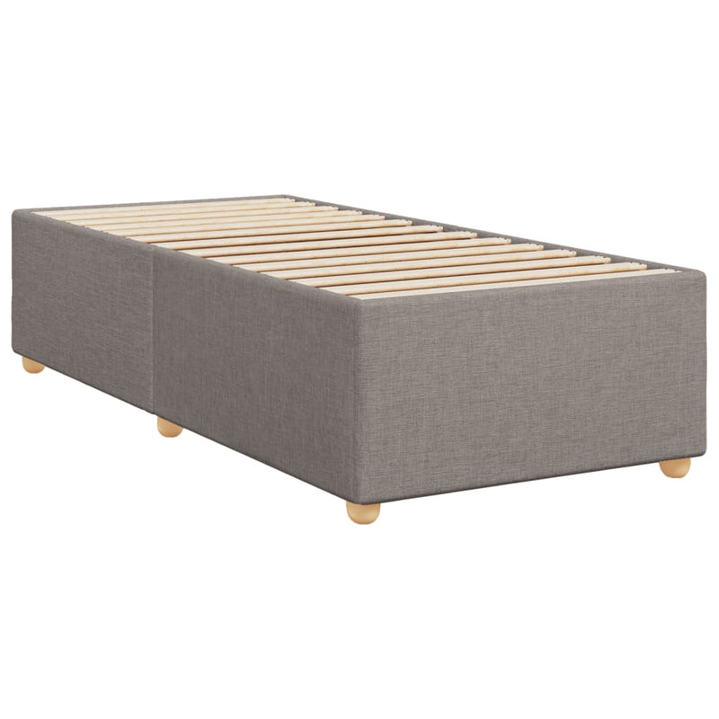vidaXL tópszínű szövet rugós ágy matraccal 100 x 200 cm