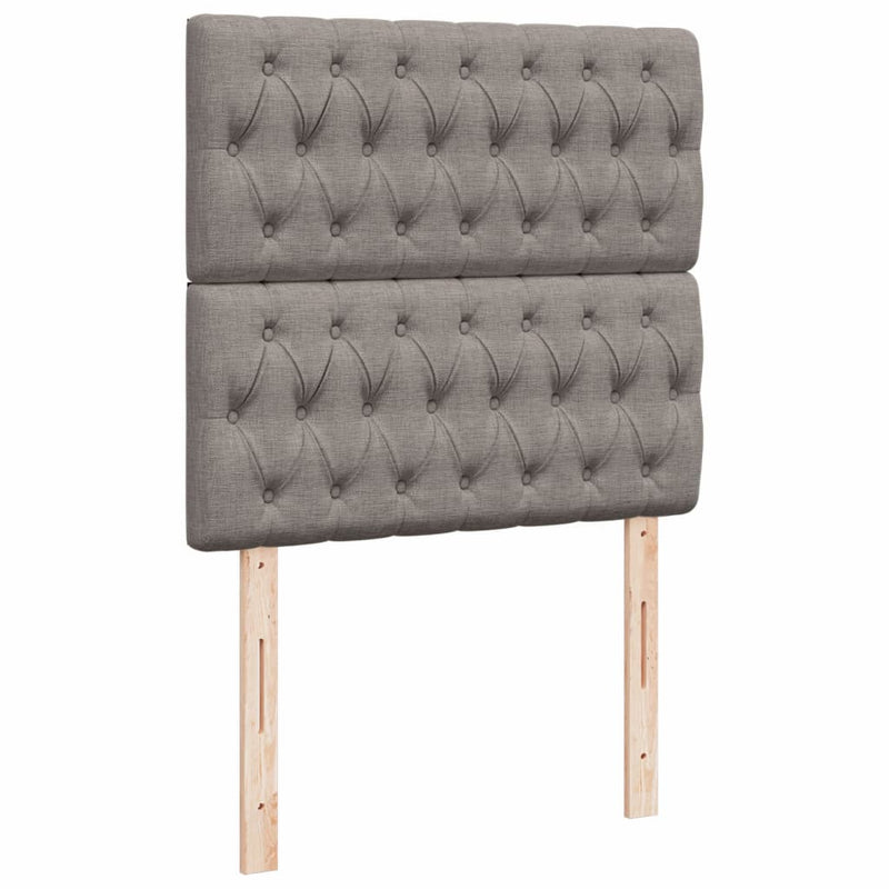 vidaXL tópszínű szövet rugós ágy matraccal 100 x 200 cm