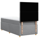 vidaXL világosszürke szövet rugós ágy matraccal 100 x 200 cm