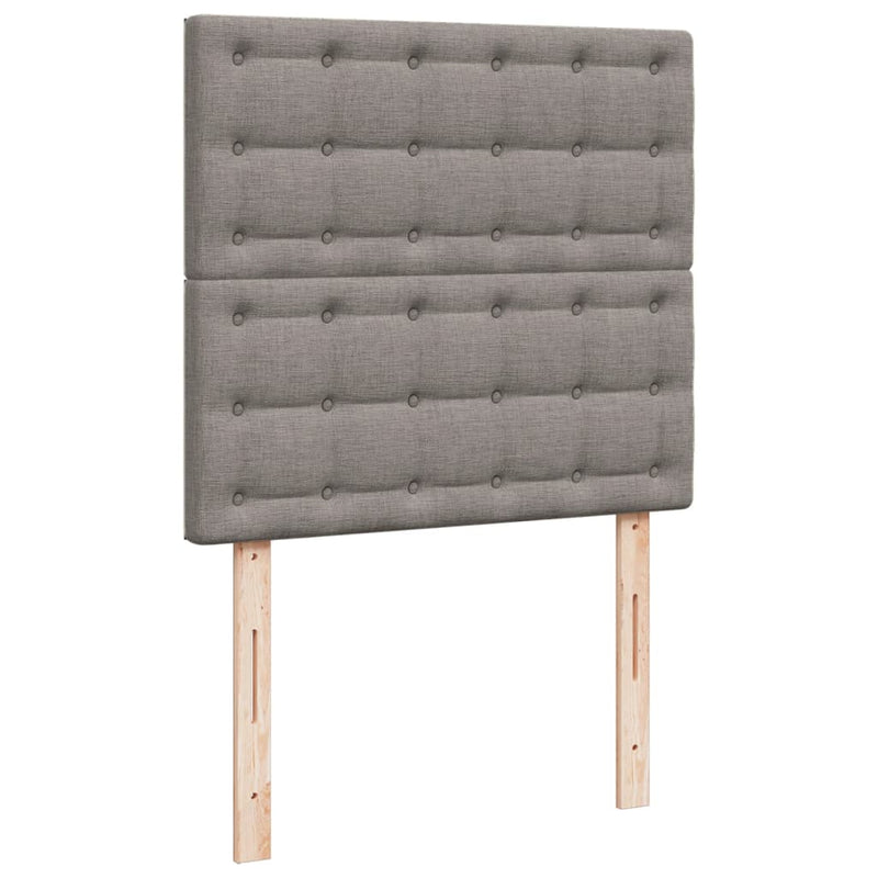 vidaXL tópszínű szövet rugós ágy matraccal 100 x 200 cm