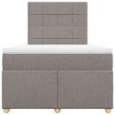 vidaXL tópszínű szövet rugós ágy matraccal 120 x 190 cm