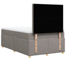 vidaXL tópszínű szövet rugós ágy matraccal 120 x 190 cm