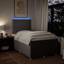 vidaXL tópszínű szövet rugós ágy matraccal 120 x 200 cm