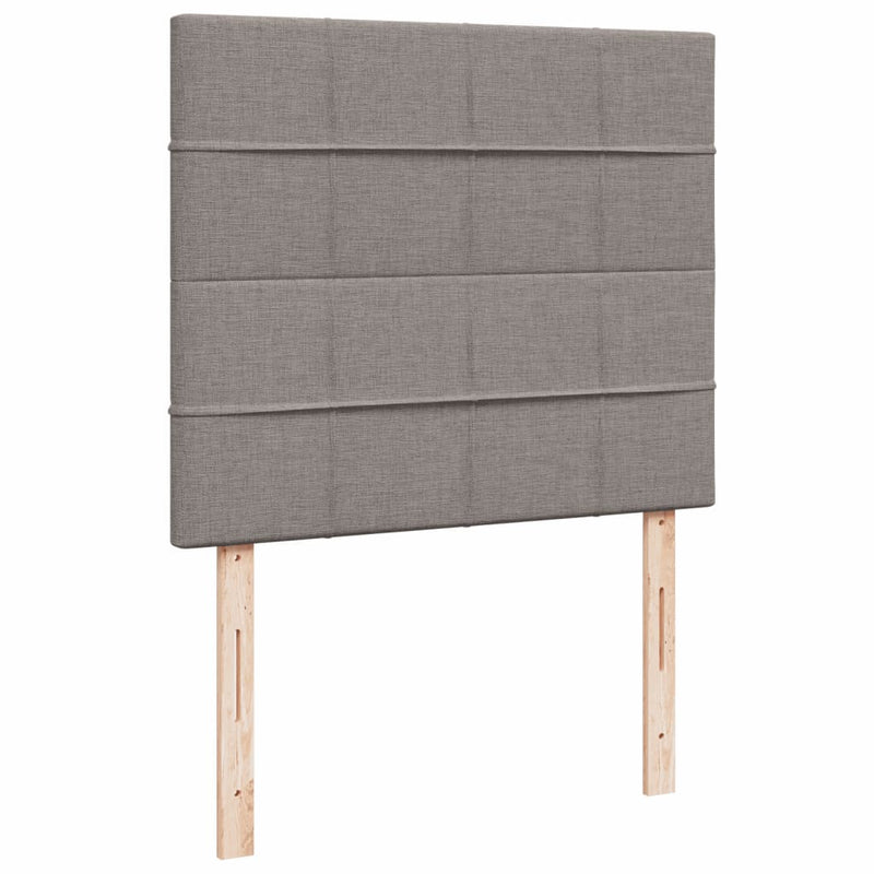vidaXL tópszínű szövet rugós ágy matraccal 120 x 200 cm