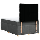 vidaXL sötétszürke szövet rugós ágy matraccal 120 x 200 cm