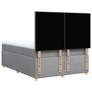 vidaXL világosszürke szövet rugós ágy matraccal 140 x 190 cm