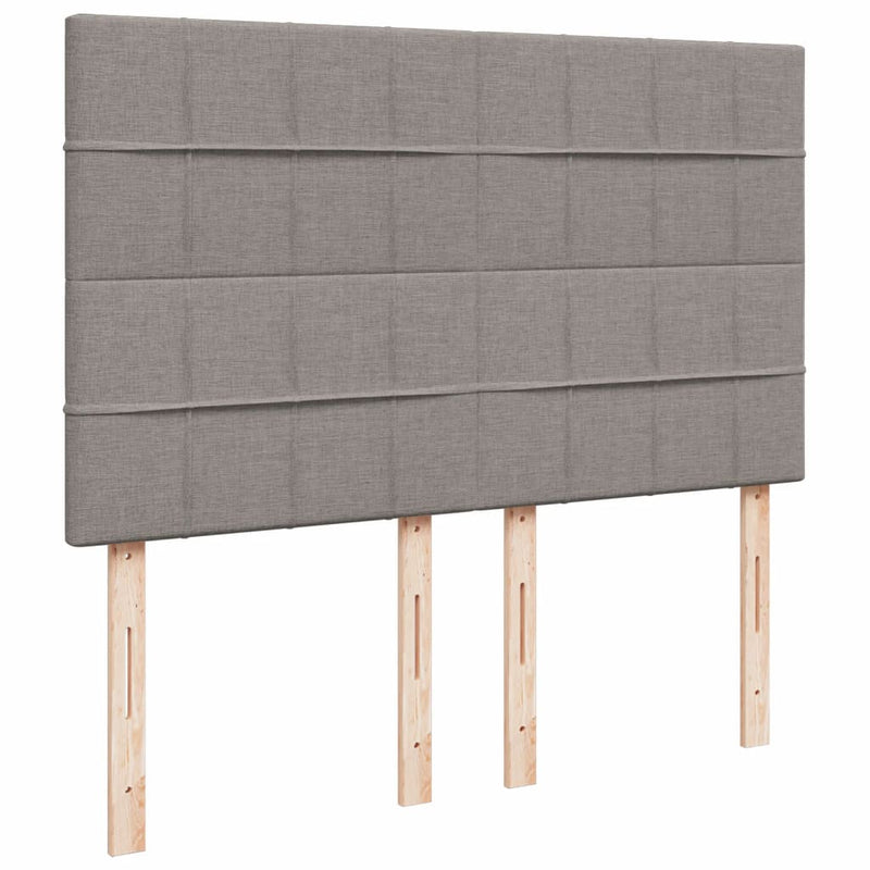 vidaXL tópszínű szövet rugós ágy matraccal 140 x 190 cm