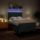 vidaXL kék szövet rugós ágy matraccal 140 x 200 cm