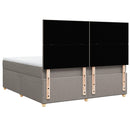 vidaXL tópszínű szövet rugós ágy matraccal 180 x 200 cm