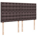 vidaXL sötétbarna szövet rugós ágy matraccal 180 x 200 cm
