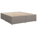 vidaXL tópszínű szövet rugós ágy matraccal 200 x 200 cm