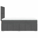vidaXL sötétszürke szövet rugós ágy matraccal 80 x 200 cm