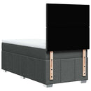 vidaXL sötétszürke szövet rugós ágy matraccal 80 x 200 cm