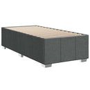 vidaXL sötétszürke szövet rugós ágy matraccal 80 x 200 cm