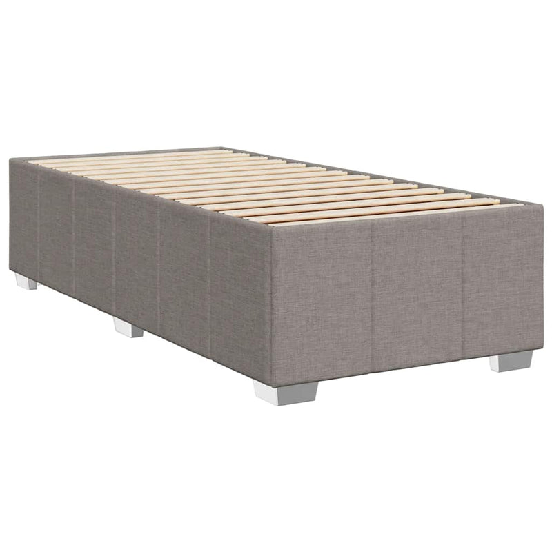 vidaXL tópszínű szövet rugós ágy matraccal 80 x 200 cm