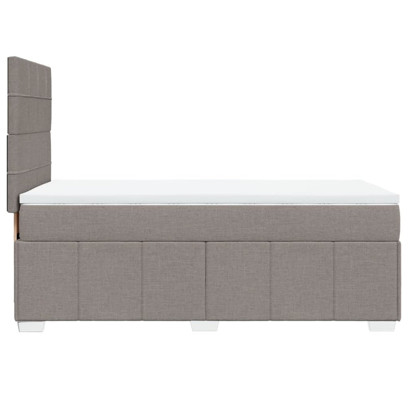 vidaXL tópszínű szövet rugós ágy matraccal 80 x 200 cm