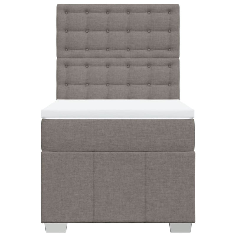 vidaXL tópszínű szövet rugós ágy matraccal 80 x 200 cm