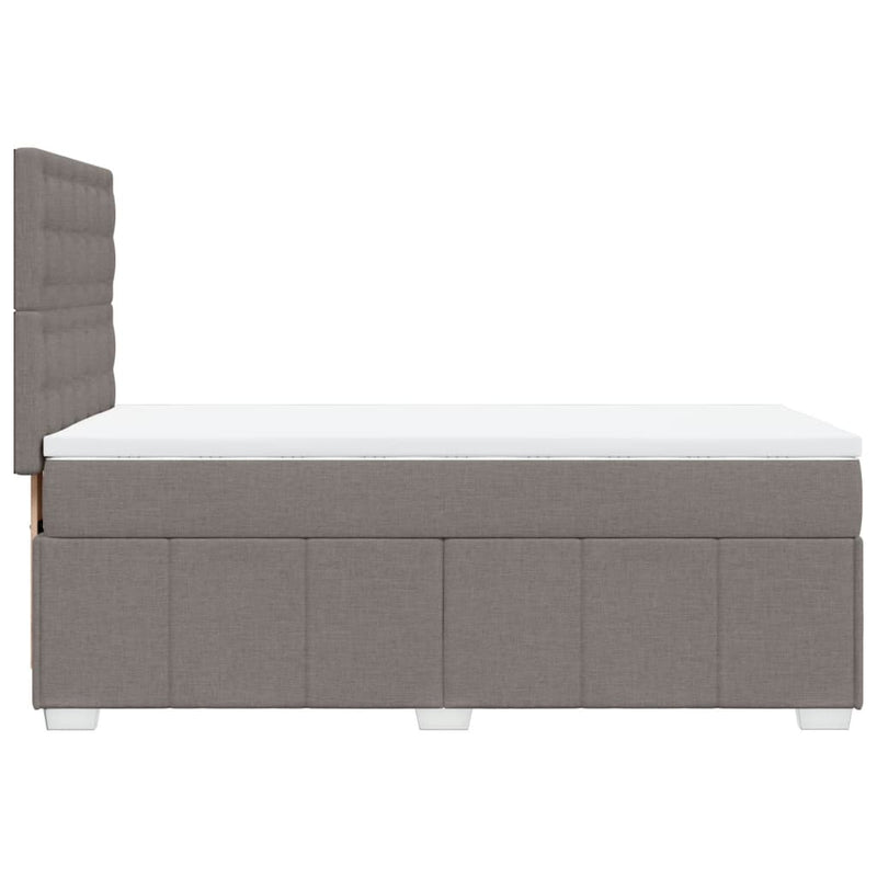 vidaXL tópszínű szövet rugós ágy matraccal 80 x 200 cm