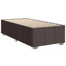 vidaXL sötétbarna szövet rugós ágy matraccal 90 x 200 cm