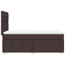 vidaXL sötétbarna szövet rugós ágy matraccal 90 x 200 cm