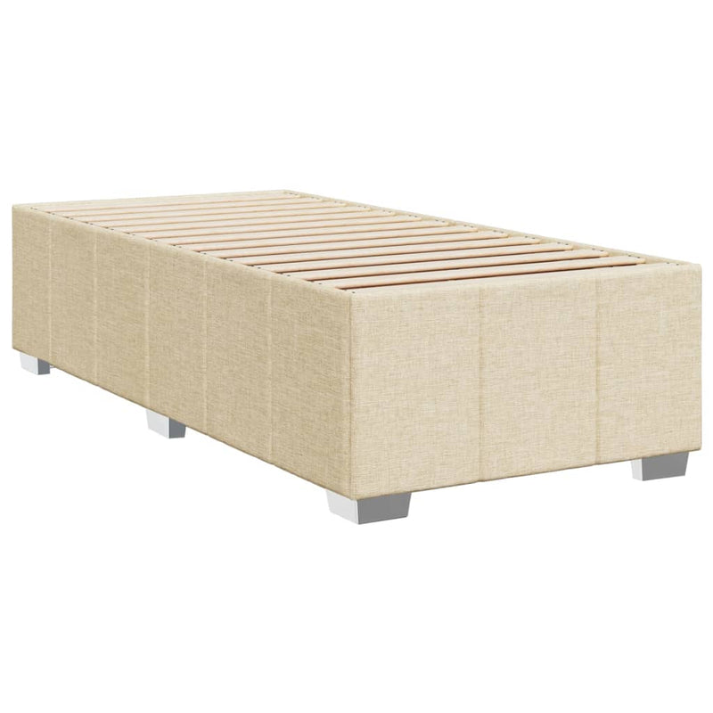 vidaXL krémszínű szövet rugós ágy matraccal 100 x 200 cm